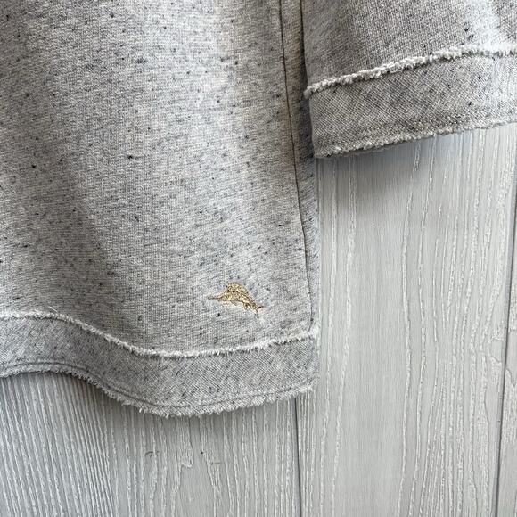 Tommy Bahama Sparkling Sands Lace Up Sweatshirt Gray Tunic XS - Picture 3 of 5